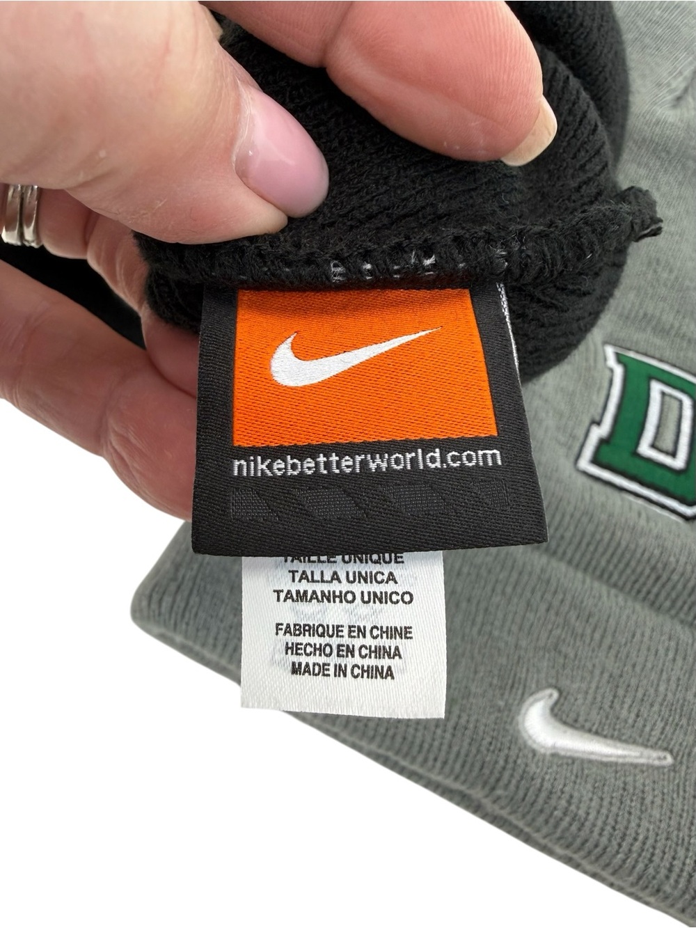 TWO Dartmouth College Nike Winter Hats OS Black Gray - Picture 7 of 12